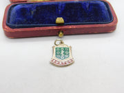 Sterling Silver Enamel Buxton Shield Charm Pendant Vintage c1970