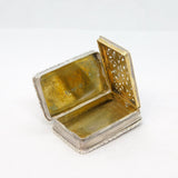William IV Sterling Silver Floral Pattern Vinaigrette Antique 1832 Birmingham