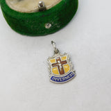 Sterling Silver Inverness Enamel Charm Pendant Vintage c1970