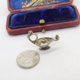 Sterling Silver Genie in the Lamp Charm Pendant Vintage c1970