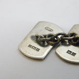 Sterling Silver Engine Turned Pattern Pair of Cufflinks Vintage 1956 Birmingham