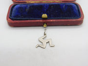 Sterling Silver Triskelion Charm Pendant Vintage c1970
