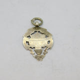 Sterling Silver Shield & Scroll Form Fob Medal Antique 1938 Birmingham