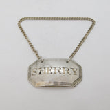 Victorian Sterling Silver Sherry Decanter Label Antique 1838 London