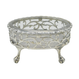 George III Sterling Silver Floral Pierced Salt Cellar Antique 1770 London