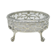 George III Sterling Silver Floral Pierced Salt Cellar Antique 1770 London