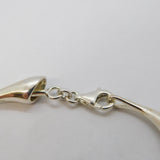 Sterling Silver Floral Pattern Studio Jewellery Bracelet Vintage c1980s