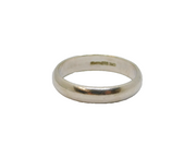 Sterling Silver 4mm Wide Rounded Band Wedding Ring Modern c1970 Size N