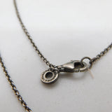 PANDORA Sterling Silver Paste Set Circular Drop Pendant Necklace Vintage