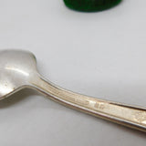 American Silver Plated Floral Pattern Tea Caddy Spoon Antique c1930 Art Deco