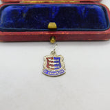 Sterling Silver and Enamel Great Yarmouth Shield Charm Pendant Vintage c1970