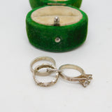 Sterling Silver Wedding & Engagement Ring Charm Pendant Vintage c1970