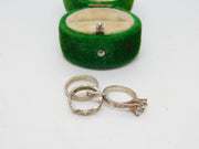 Sterling Silver Wedding & Engagement Ring Charm Pendant Vintage c1970