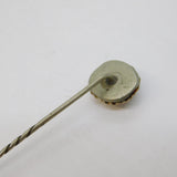 Victorian Silver Plated & Shell Set Stick Pin Antique c1890s