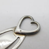 Sterling Silver Heart Pattern Bookmark Vintage 2004 London