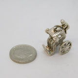 Sterling Silver Traditional Carriage Charm Pendant Vintage c1970s