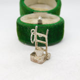 Sterling Silver Sack Truck Charm Pendant Vintage c1970