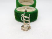 Sterling Silver Sack Truck Charm Pendant Vintage c1970