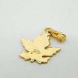 10ct Yellow Gold Canadian Maple Leaf Charm Pendant Vintage c1990