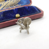 Sterling Silver Spinning Wheel Charm Pendant Vintage c1970