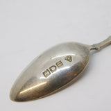 Edwardian Sterling Silver Enamel Terminal Rifle Target Teaspoon Antique 1904