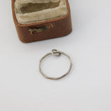 Sterling Silver Planished Ring Charm Pendant Vintage c1970