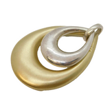 Carrick Jewellery Sterling Silver Gilt Large Double Drop Pendant Vintage