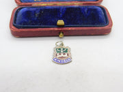 Sterling Silver & Enamel Windsor Charm Pendant Vintage c1970