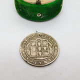 Sterling Silver Jamaica Half Penny Coin Charm Pendant Antique c1910