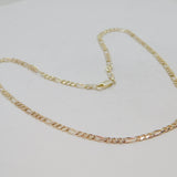 Sterling Silver Figaro Chain Necklace Modern c1990's