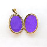Victorian Rolled Gold Aesthetic Movement Floral Locket Antique c1880s