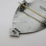 Edwardian Sterling Silver Enamel Buxton Car & Motor Club Brooch Antique