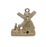 Sterling Silver Windmill Charm Pendant Vintage c1970