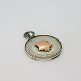 Gold On Sterling Silver Sporting Fob Medal Antique 1930 Birmingham