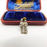 Sterling Silver Married Couple Charm Pendant Vintage c1970