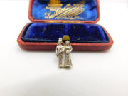 Sterling Silver Married Couple Charm Pendant Vintage c1970