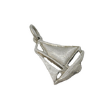 Sterling Silver Sailing Yacht Charm Pendant Vintage c1970
