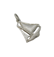 Sterling Silver Sailing Yacht Charm Pendant Vintage c1970