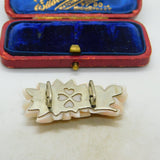 Chinese Carved Angel Coral Flower Buckle Antique c1890 Victorian