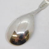 George III Sterling Silver Floral Bowl Tea Caddy Spoon Antique 1817 London