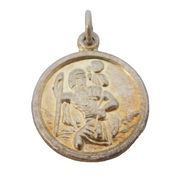 Sterling Silver St Christopher Travel Charm Pendant Vintage c1970