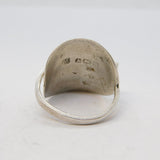 Art Deco Sterling Silver Column Style 'Spoon' Ring Antique 1938 Birmingham