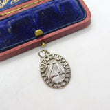 Sterling Silver Lucky 21st Charm Pendant Vintage c1970
