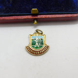 Sterling Silver and Enamel Sherwood Forest Shield Charm Pendant Vintage c1970