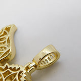 Sterling Silver Gilt Paste Set Eagle 'Trap' Large Pendant Vintage c2000s