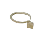 Sterling Silver Open Front Nail Studio Ring Contemporary 2015 London Size J