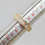 Sterling Silver Gilt Channel Set CZ Eternity Band Ring Modern c2000 Size O 1/2