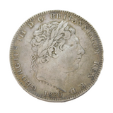 King George III Silver LX Crown Coin Antique 1820 Fine Condition