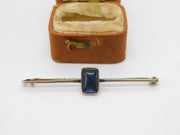 TLM Sterling Silver Morpho Butterfly Wing Sweetheart Brooch Antique c1920