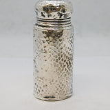 Art Deco Planished Sterling Silver & Glass Scent Bottle Antique 1915 London